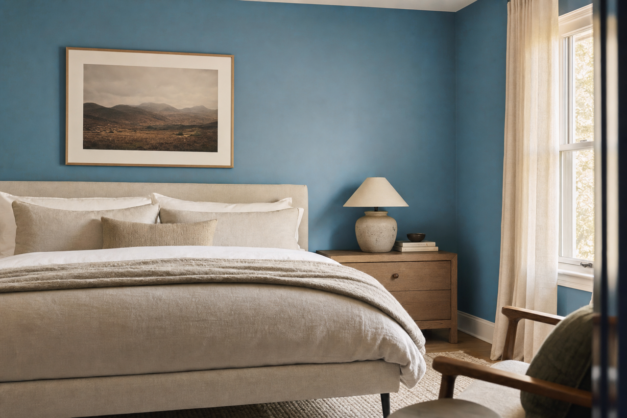 Secure Blue by Sherwin-Williams on interiors