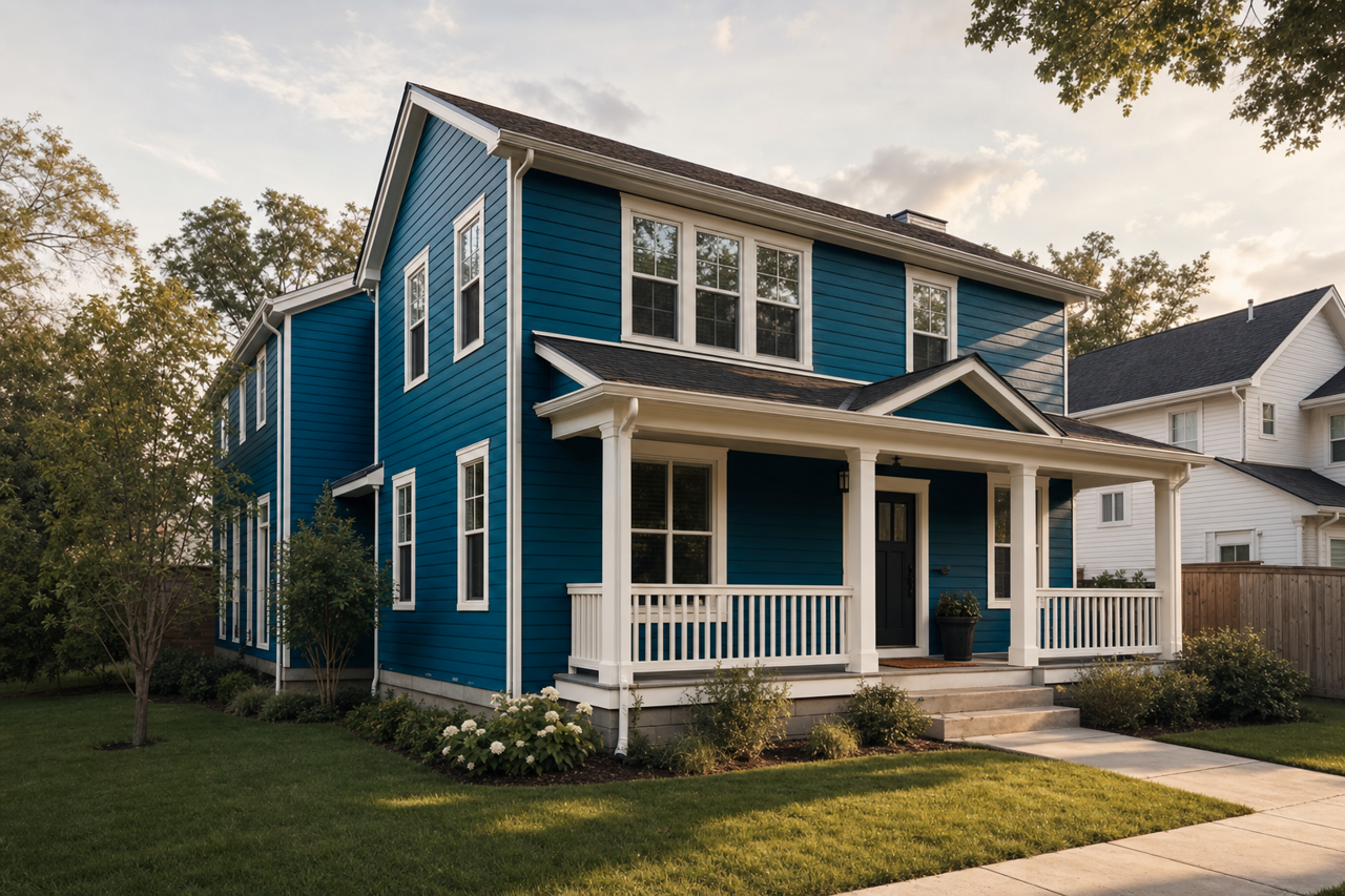 Loyal Blue by Sherwin-Williams on exterior