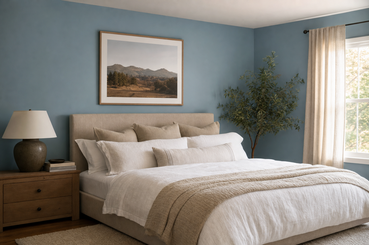 Leisure Blue by Sherwin-Williams on interiors