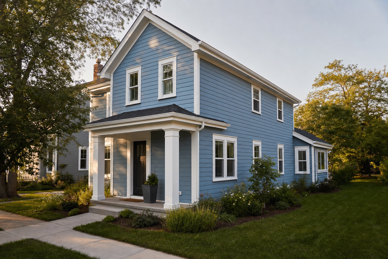 Sporty Blue by Sherwin-Williams on exterior