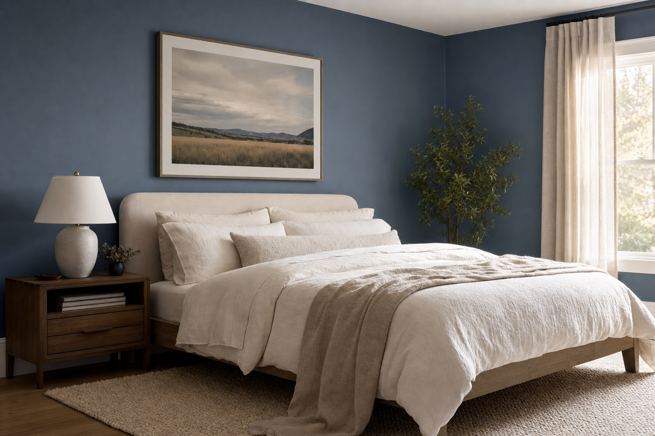 Denim by Sherwin-Williams on interiors