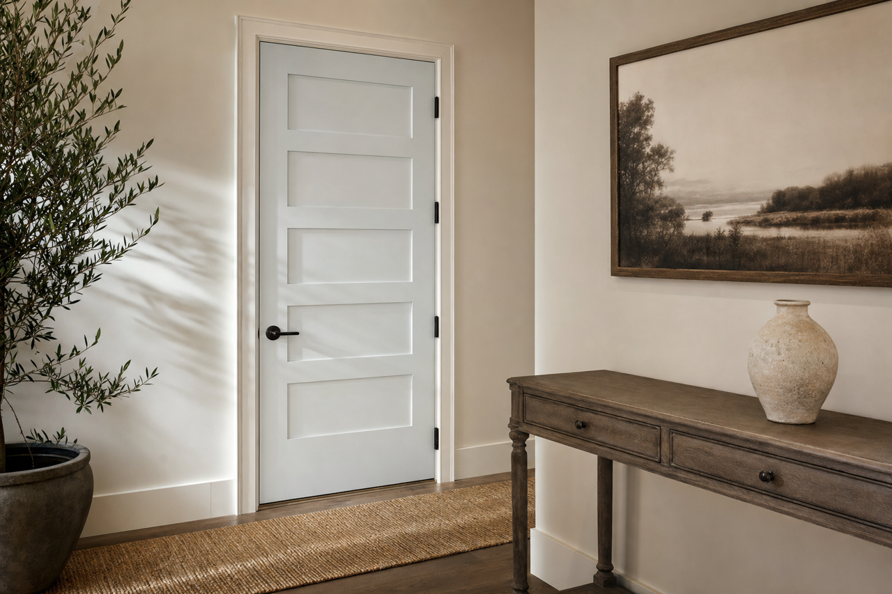 Rarified Air by Sherwin-Williams on interior-doors