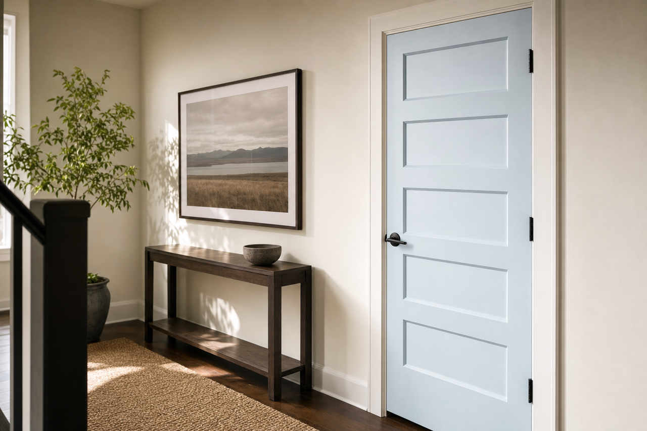 Icelandic by Sherwin-Williams on interior-doors