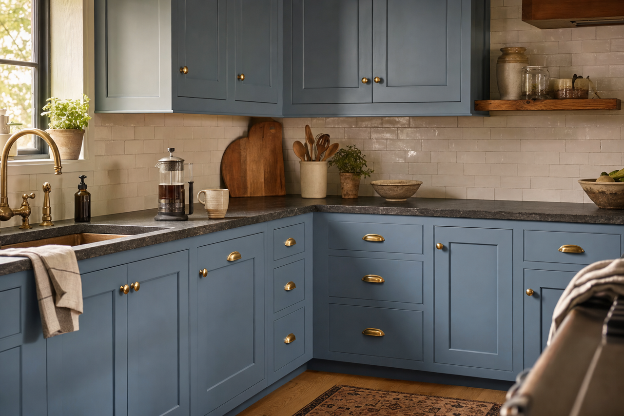 Scanda by Sherwin-Williams on cabinets