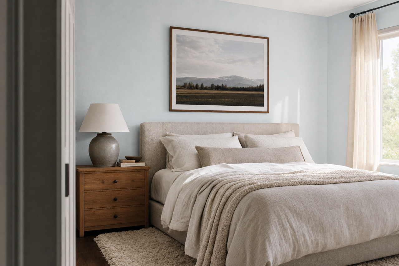 Mild Blue by Sherwin-Williams on interiors