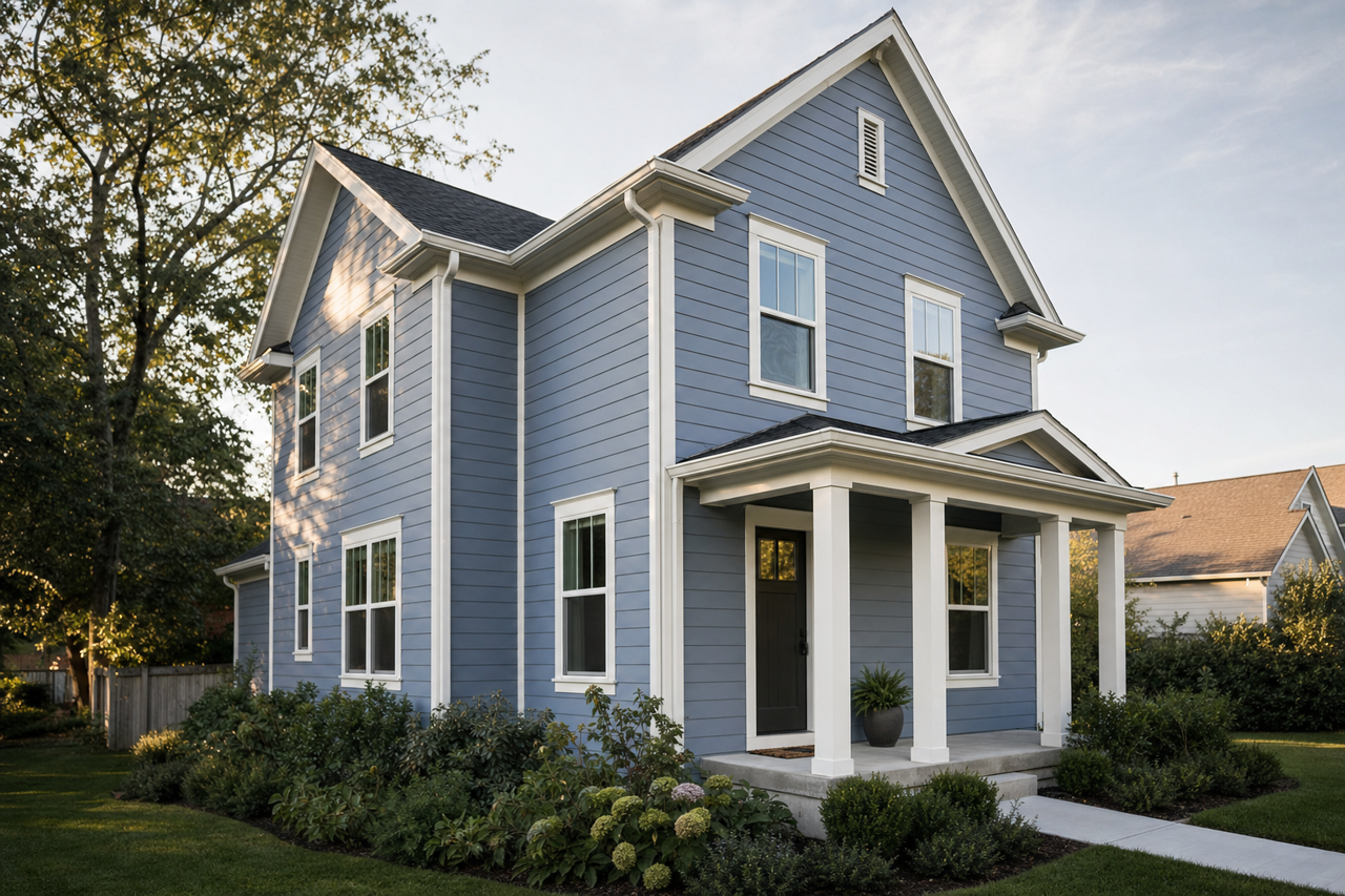 Searching Blue by Sherwin-Williams on exterior