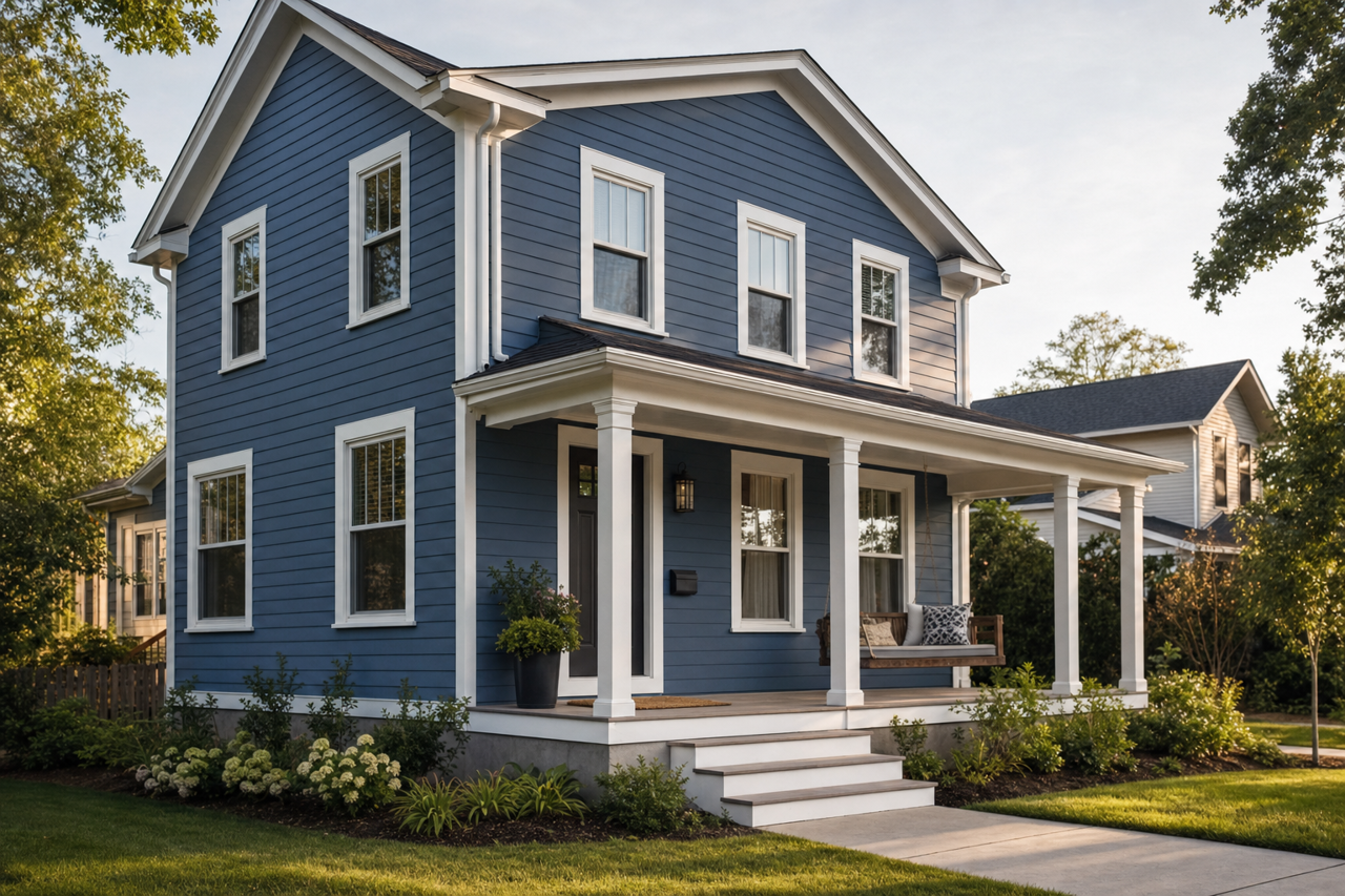 Luxe Blue by Sherwin-Williams on exterior