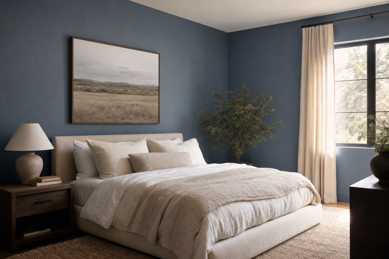 Luxe Blue by Sherwin-Williams on interiors