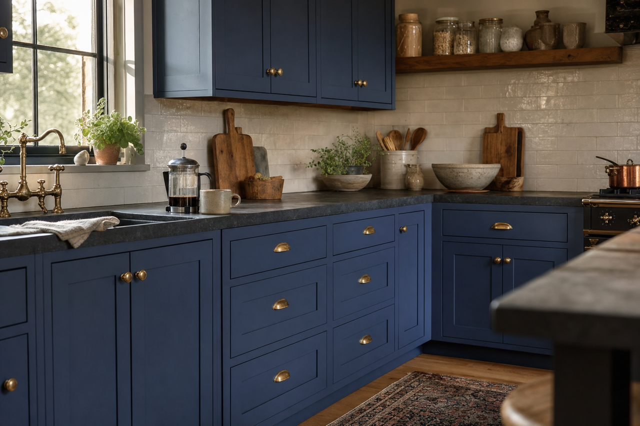 Dignified by Sherwin-Williams on cabinets