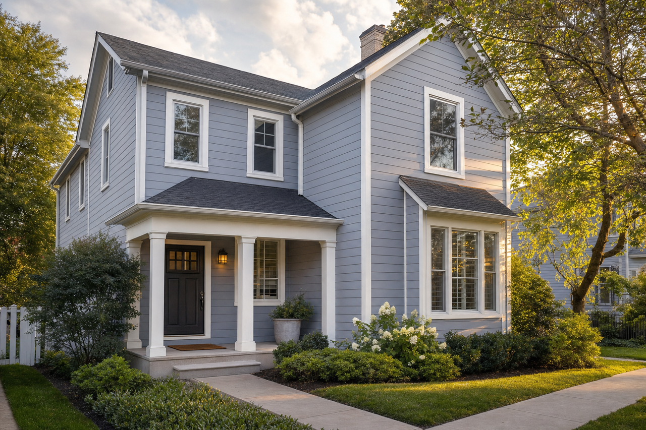Vesper Violet by Sherwin-Williams on exterior