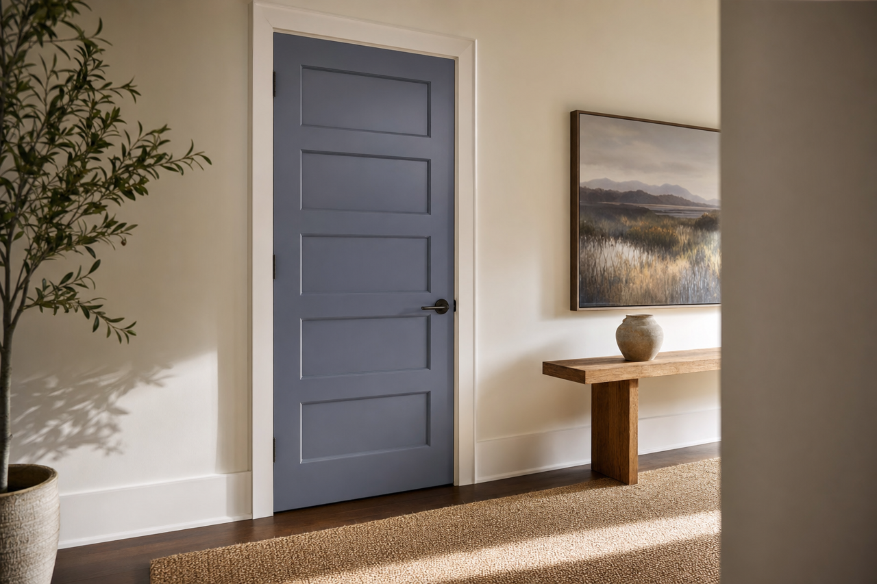 Soulful Blue by Sherwin-Williams on interior-doors