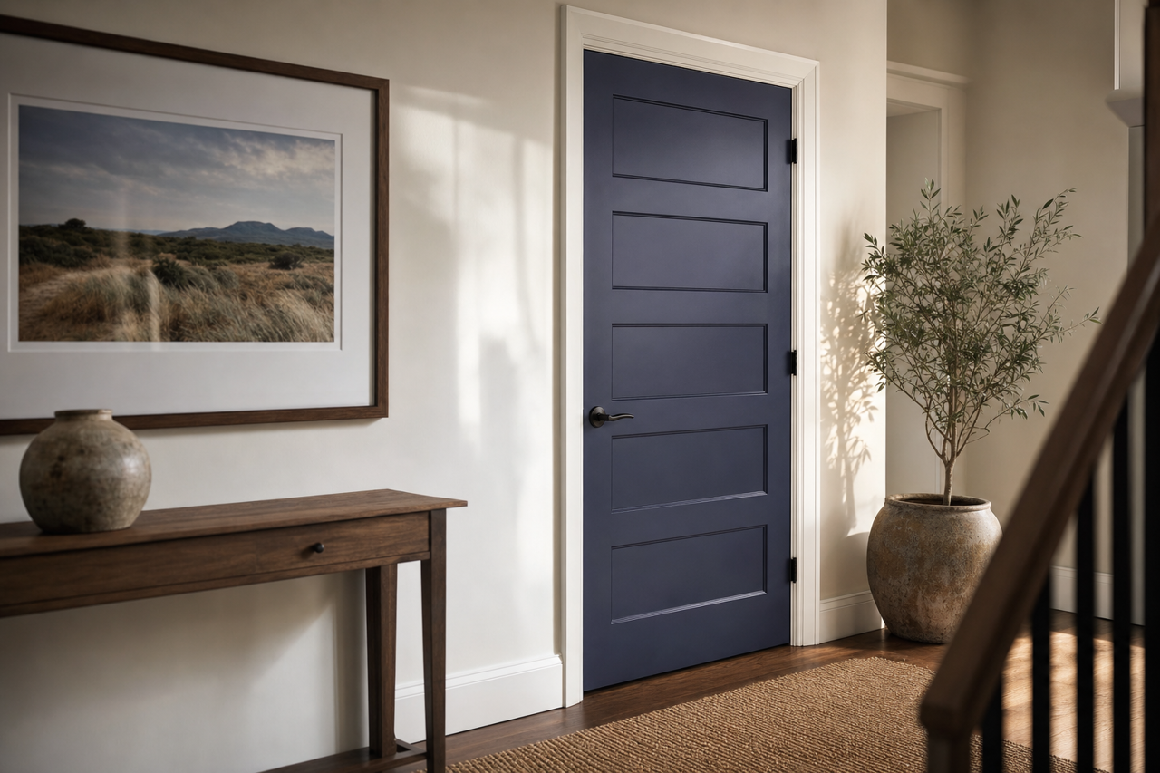 Majestic Purple by Sherwin-Williams on interior-doors