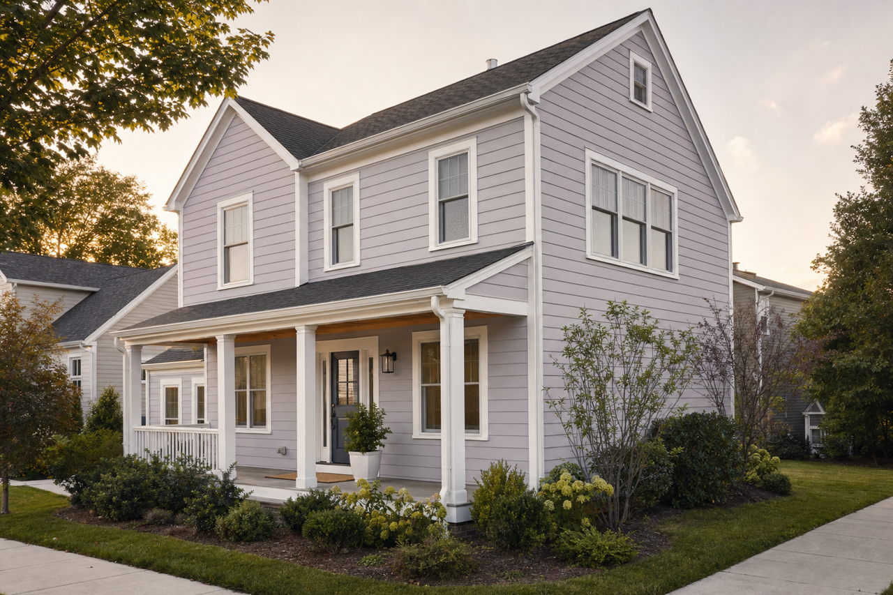 Grape Mist by Sherwin-Williams on exterior