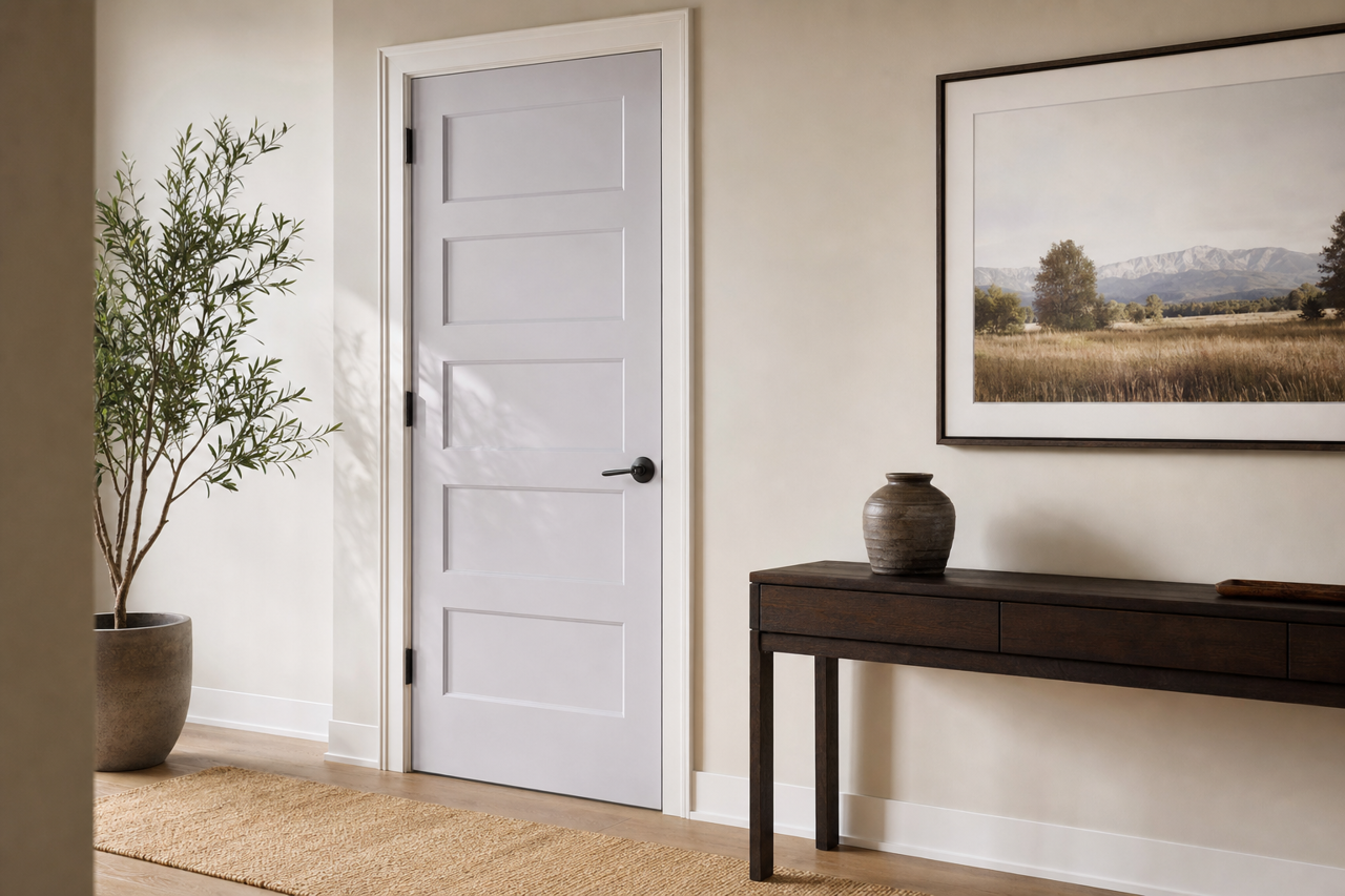 Grape Mist by Sherwin-Williams on interior-doors