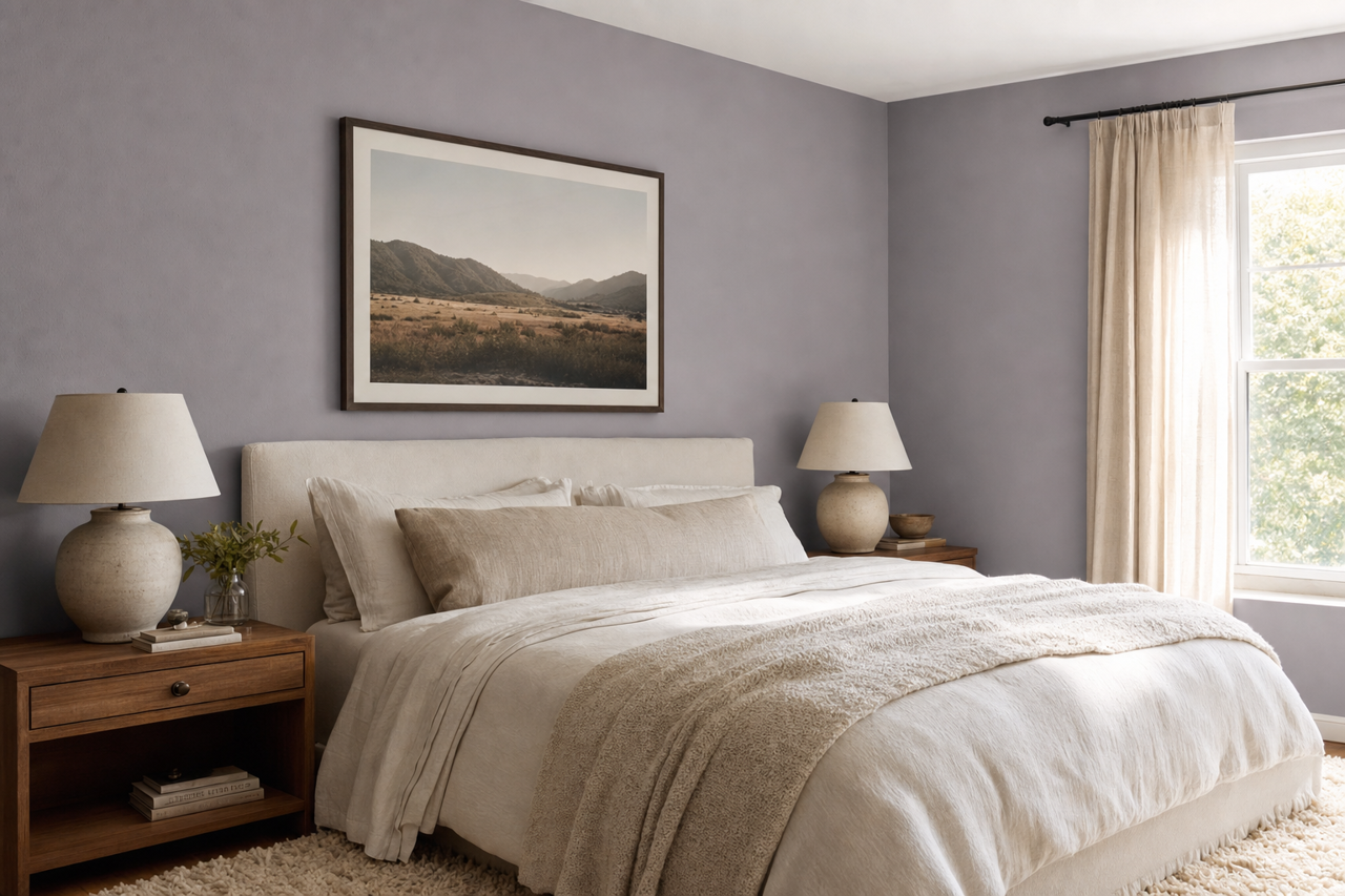 Ash Violet by Sherwin-Williams on interiors