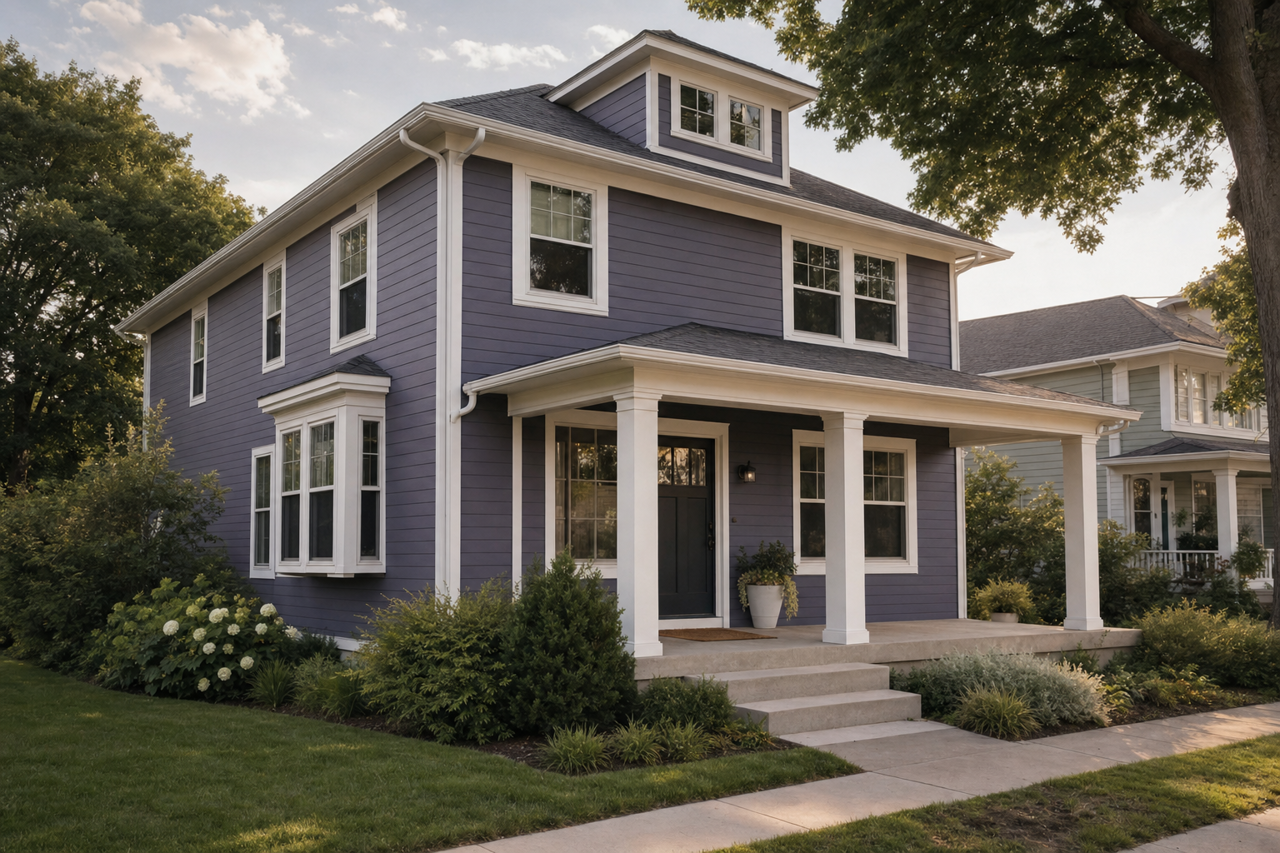 Purple Passage by Sherwin-Williams on exterior