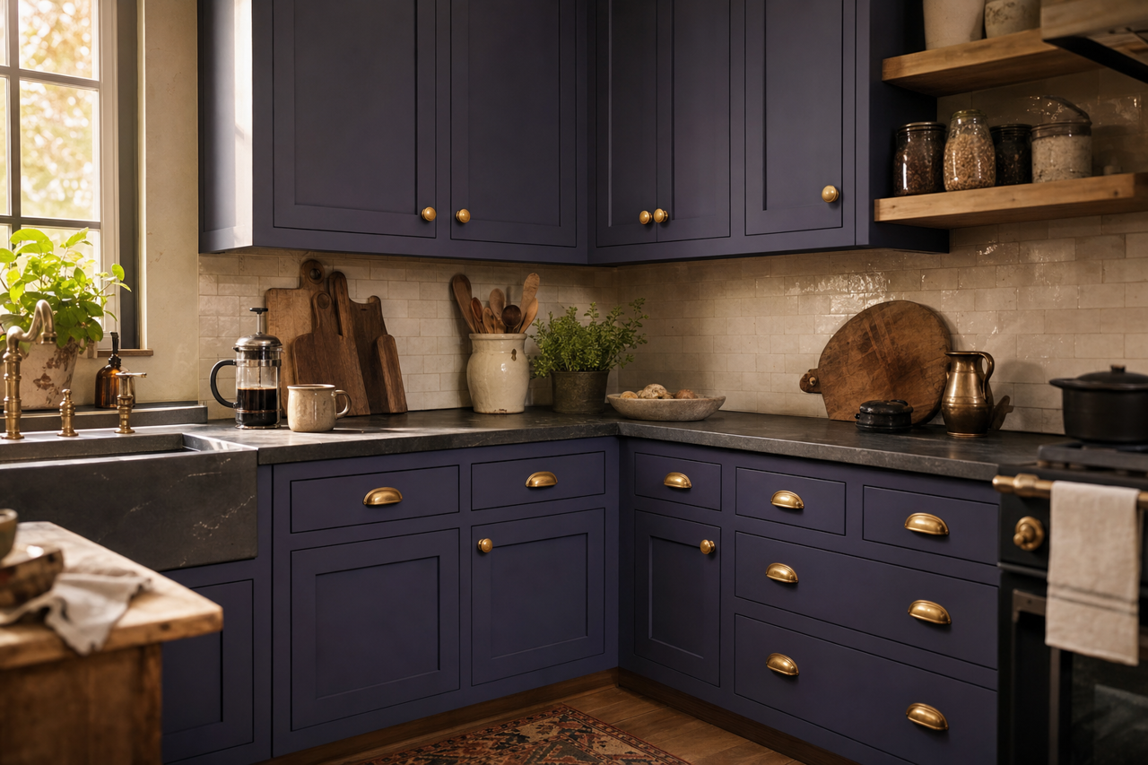 Dewberry by Sherwin-Williams on cabinets