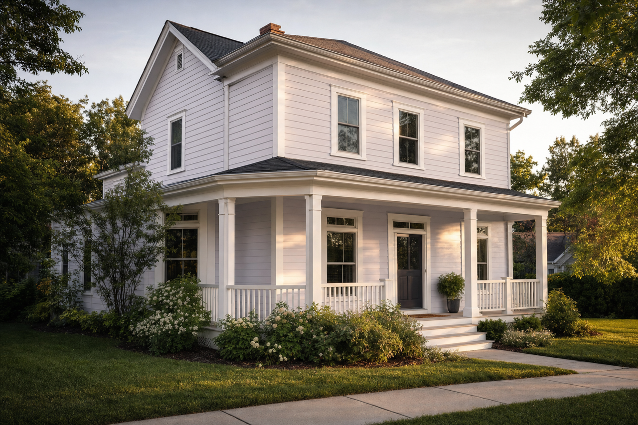Lite Lavender by Sherwin-Williams on exterior