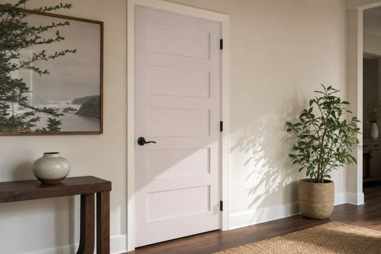 Lite Lavender by Sherwin-Williams on interior-doors