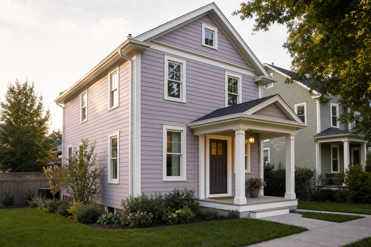 Obi Lilac by Sherwin-Williams on exterior