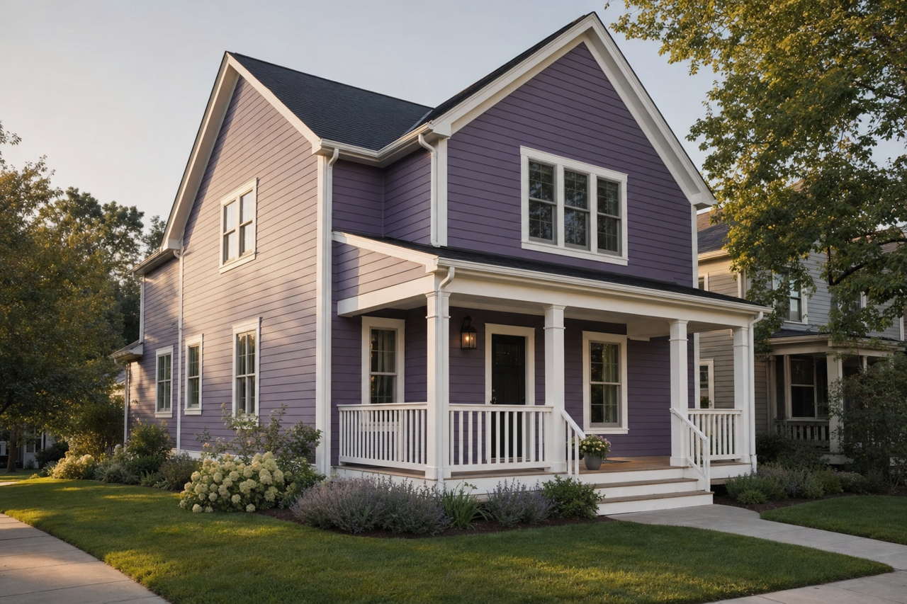 Wood Violet by Sherwin-Williams on exterior