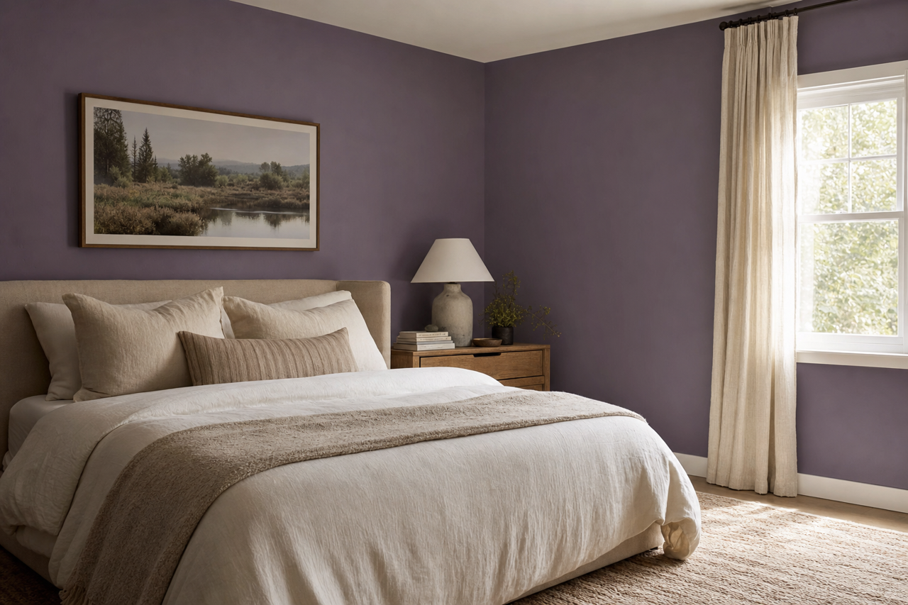 Wood Violet by Sherwin-Williams on interiors