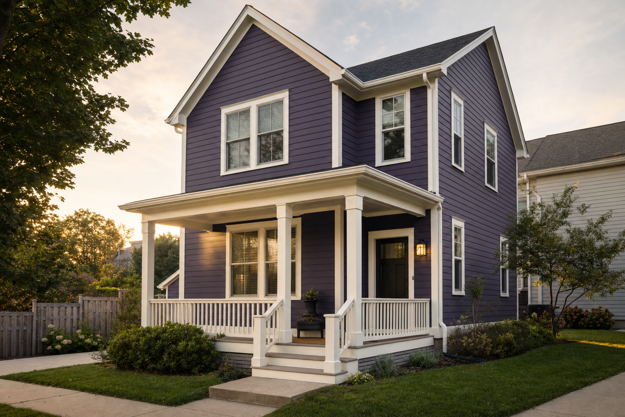 Concord Grape by Sherwin-Williams on exterior