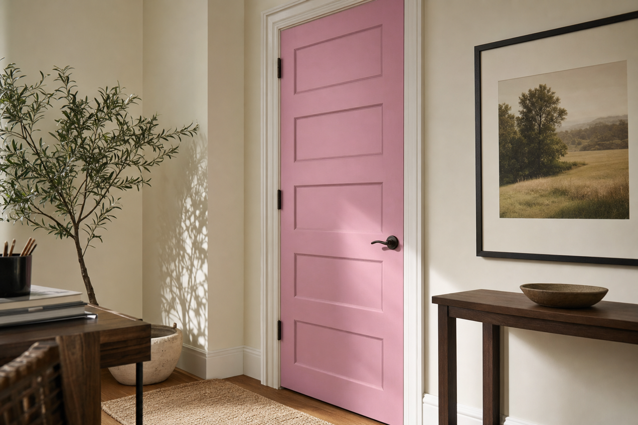 Rosebay by Sherwin-Williams on interior-doors