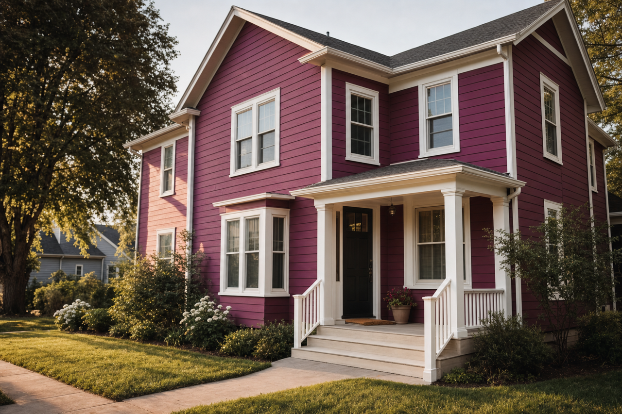 Framboise by Sherwin-Williams on exterior