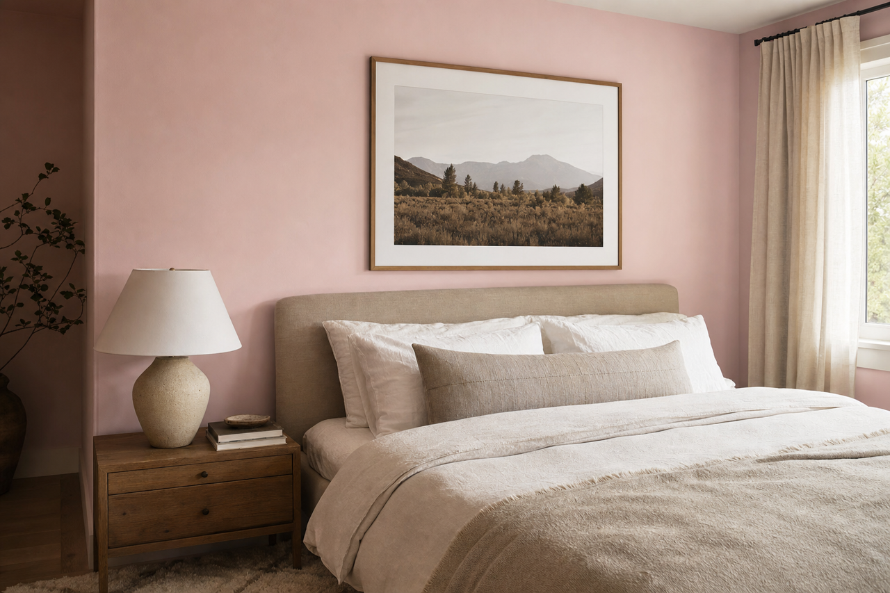 Lighthearted Pink by Sherwin-Williams on interiors