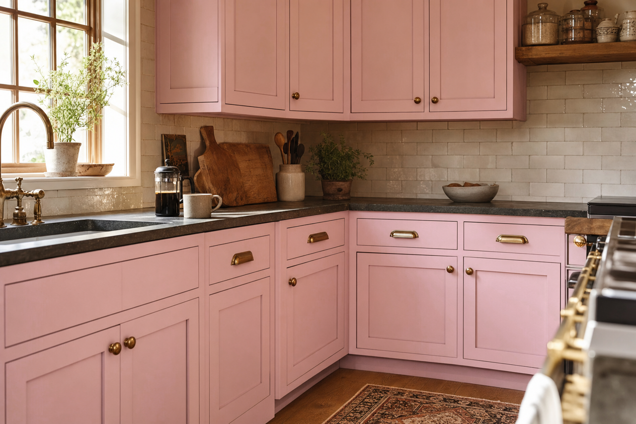 Childlike by Sherwin-Williams on cabinets
