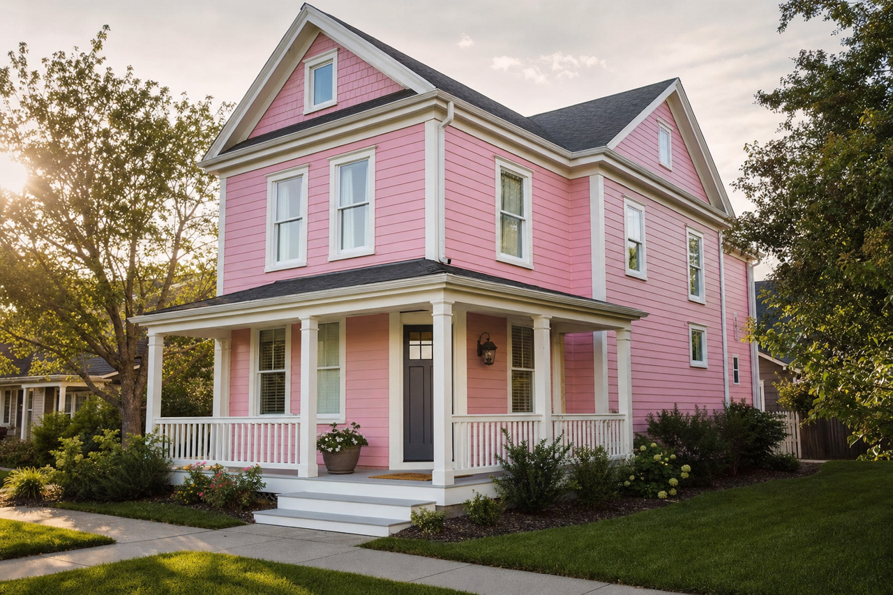Haute Pink by Sherwin-Williams on exterior