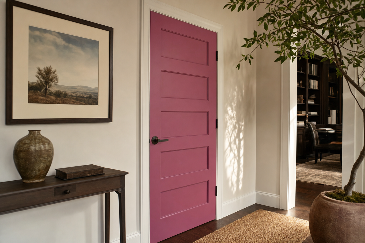 Ruby Shade by Sherwin-Williams on interior-doors