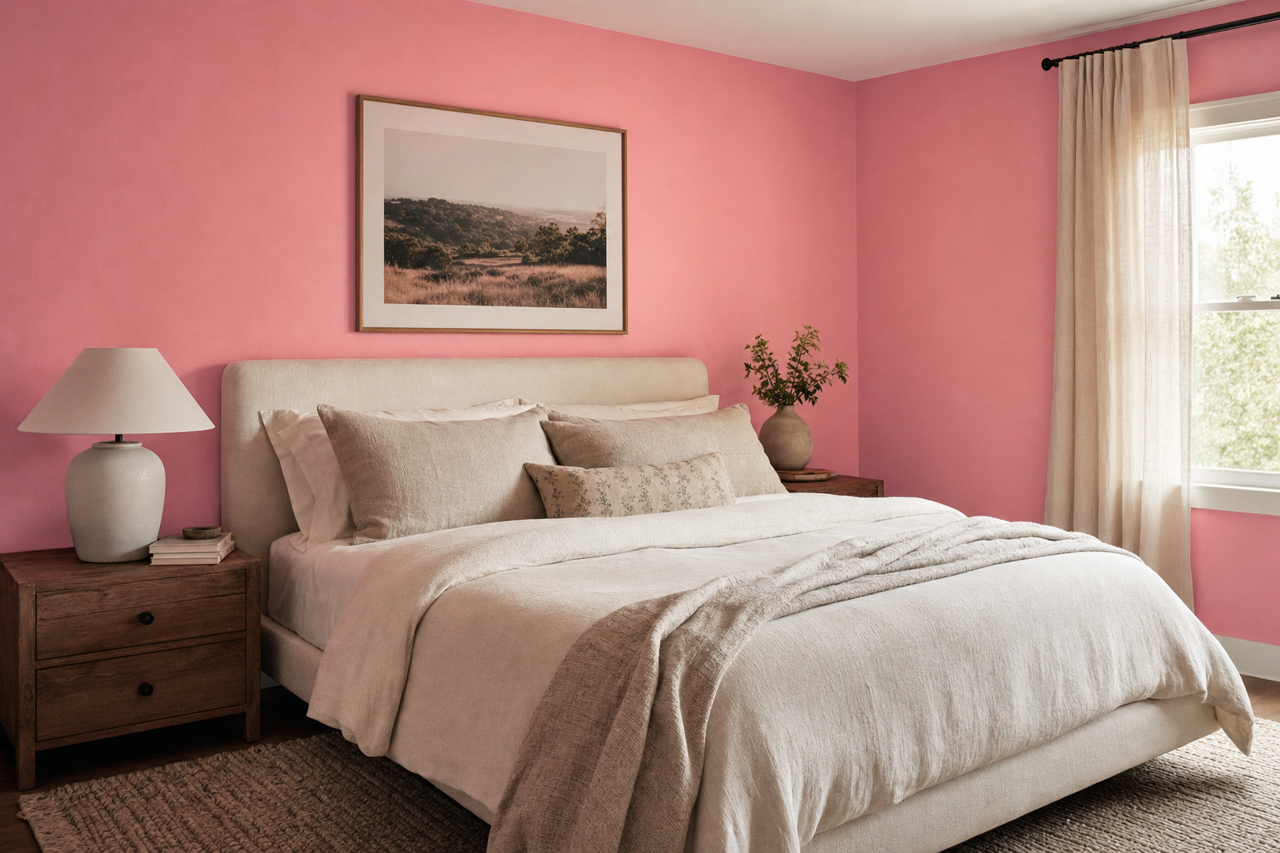 Jaipur Pink by Sherwin-Williams on interiors