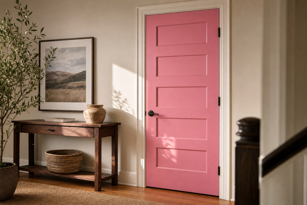 Tuberose by Sherwin-Williams on interior-doors