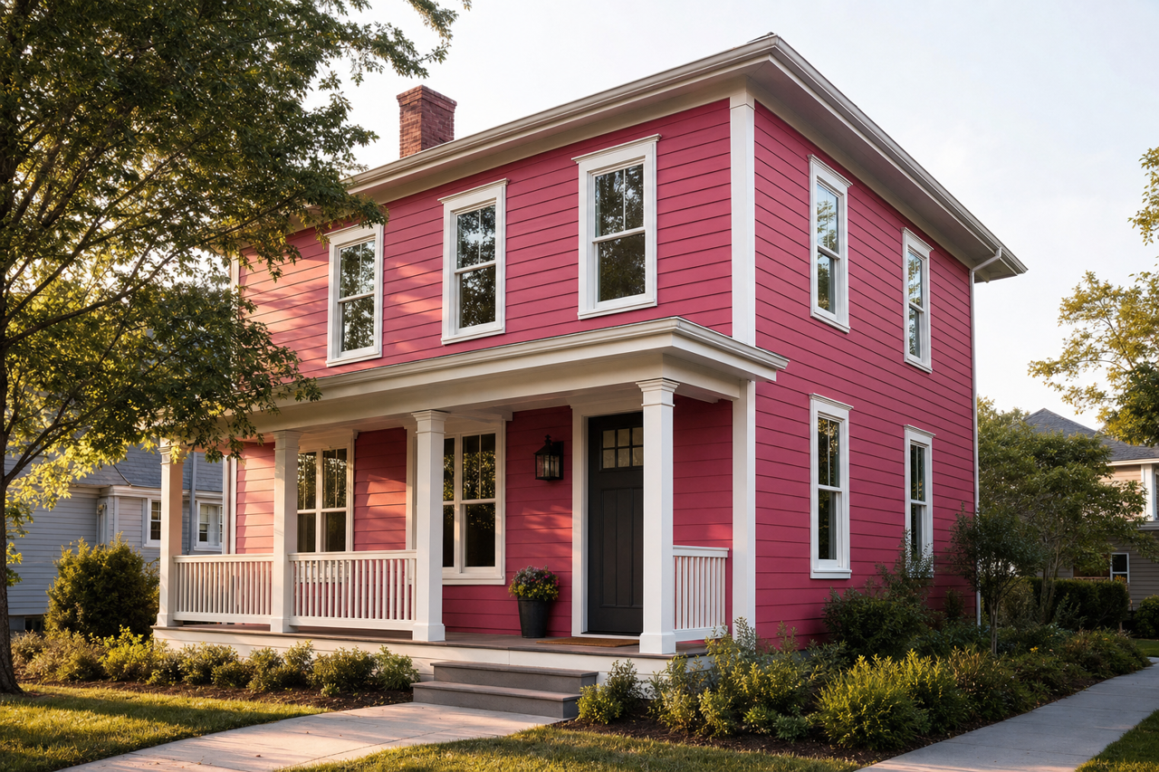 Gala Pink by Sherwin-Williams on exterior