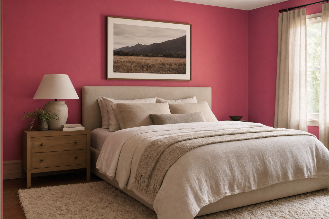 Gala Pink by Sherwin-Williams on interiors