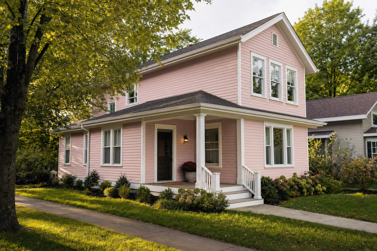 Impatiens Petal by Sherwin-Williams on exterior