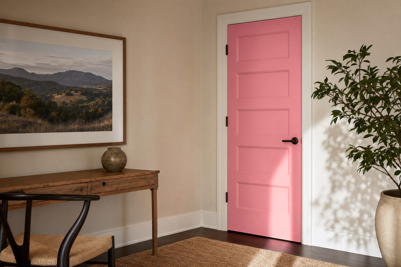 Cheery by Sherwin-Williams on interior-doors