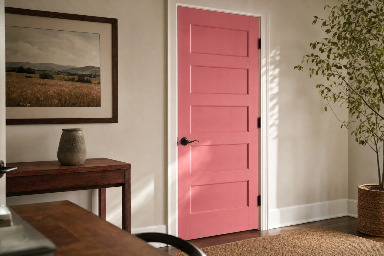 Coming up Roses by Sherwin-Williams on interior-doors