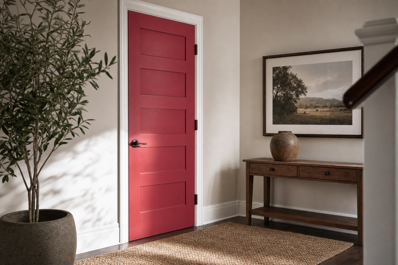 Valentine by Sherwin-Williams on interior-doors