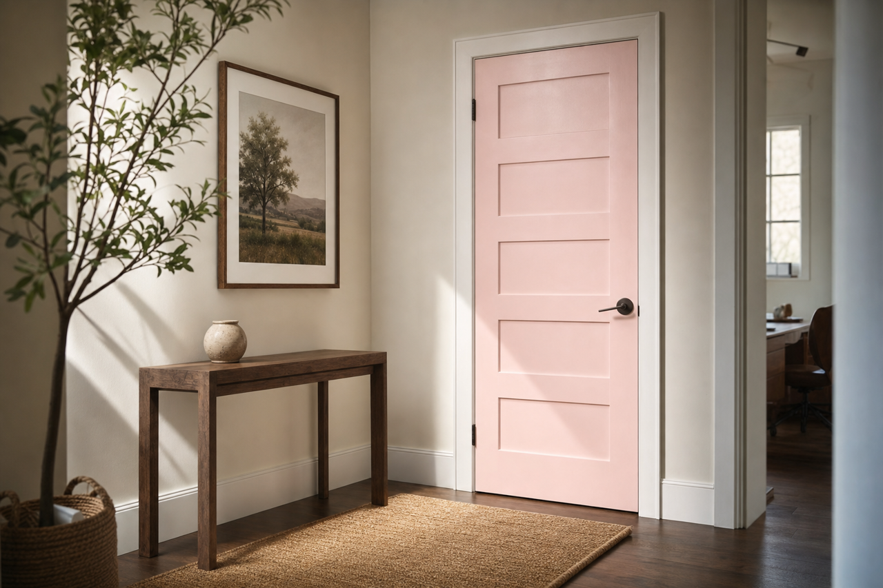 Alyssum by Sherwin-Williams on interior-doors