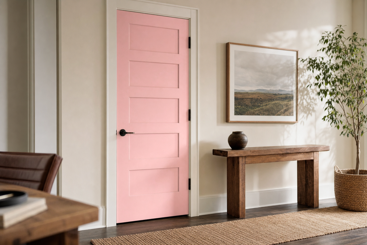 Loveable by Sherwin-Williams on interior-doors