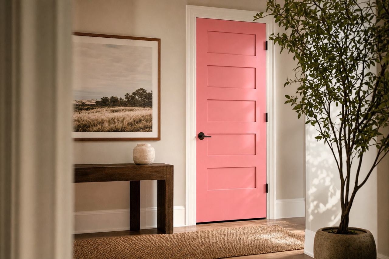 Amaryllis by Sherwin-Williams on interior-doors