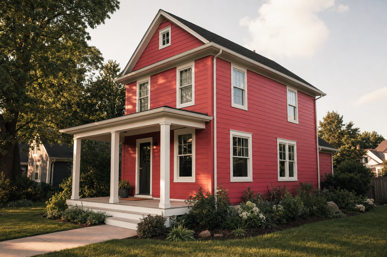 Coral Bells by Sherwin-Williams on exterior