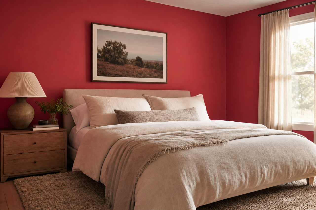 Poinsettia by Sherwin-Williams on interiors