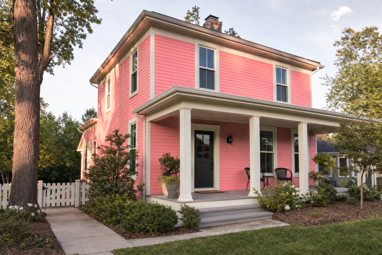 Dishy Coral by Sherwin-Williams on exterior