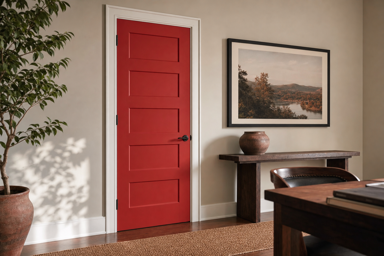 Tanager by Sherwin-Williams on interior-doors