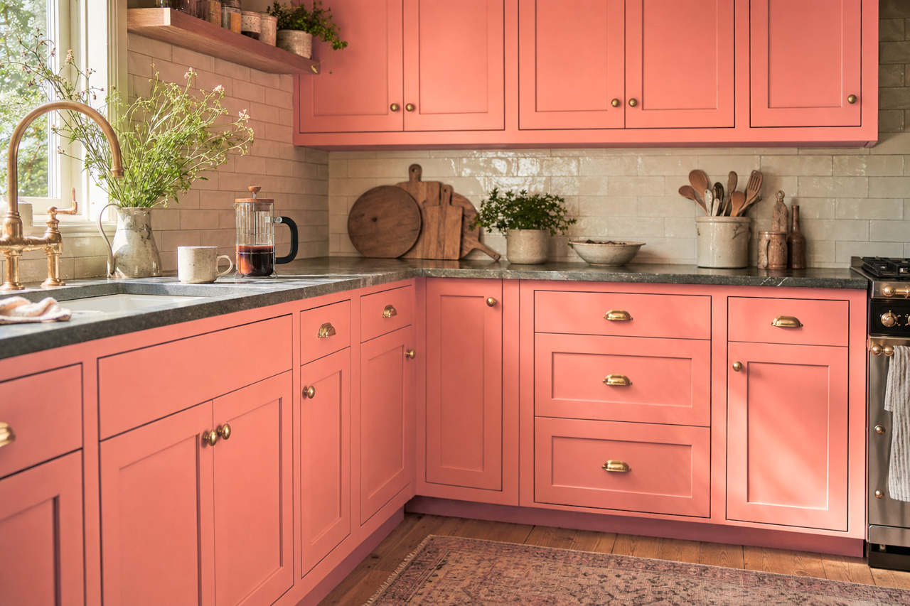 Charisma by Sherwin-Williams on cabinets