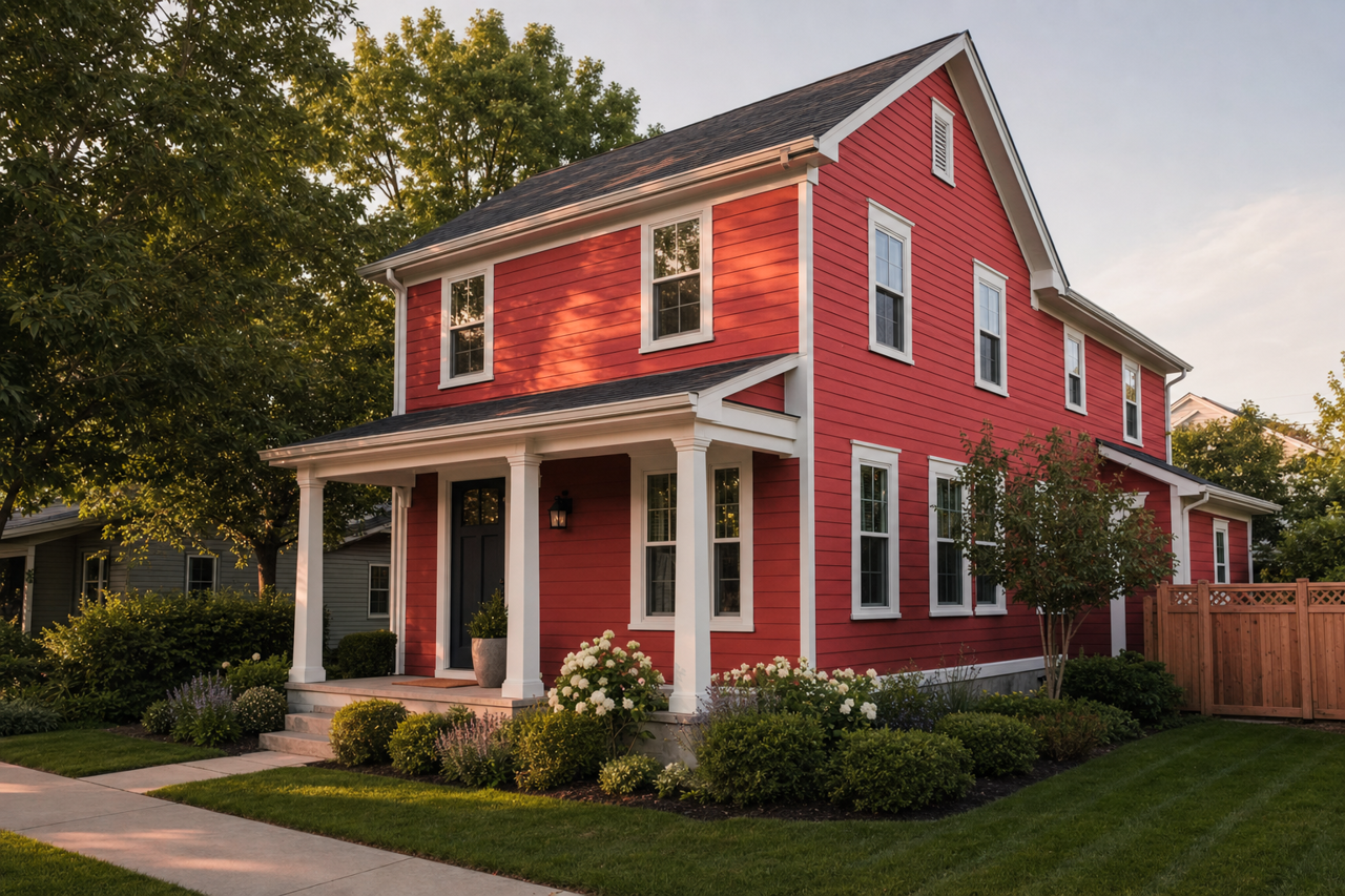 Red Tomato by Sherwin-Williams on exterior